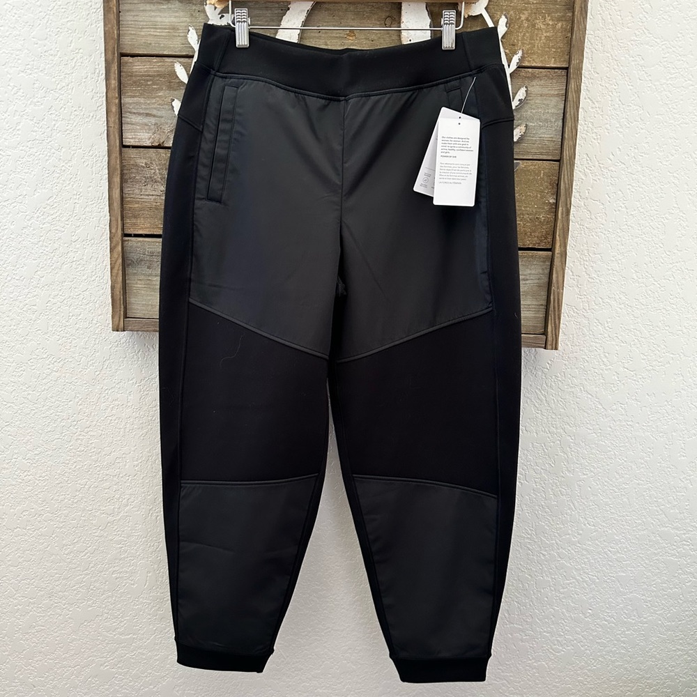 Athleta get set hybrid jogger‎ black athletic pants ladies L NWT